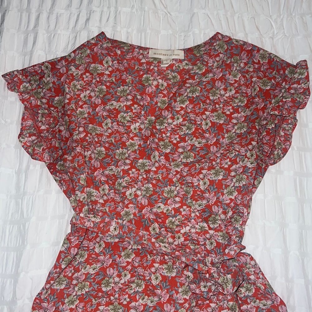 Peach Floral Dress